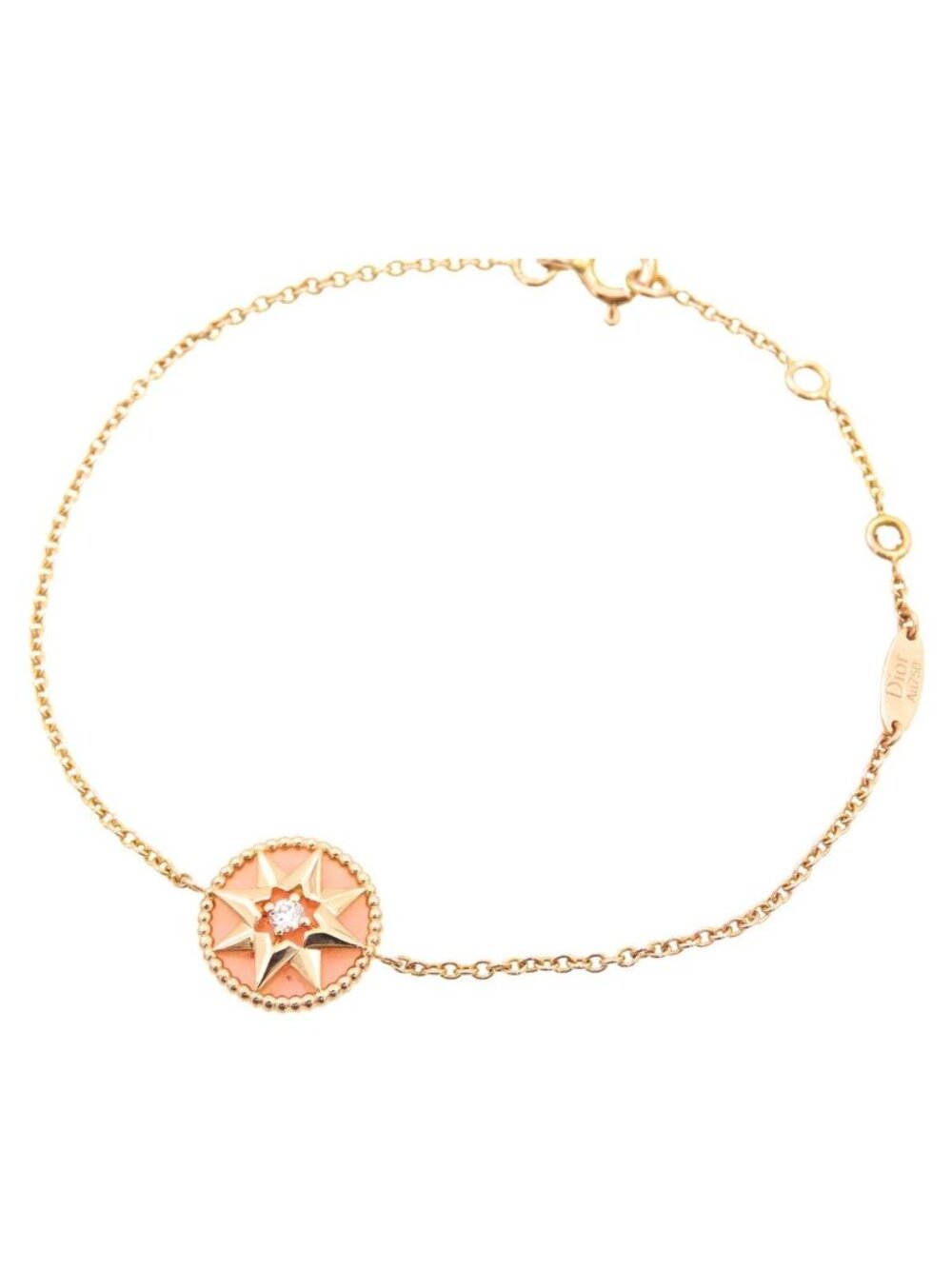 Dior Rose Des Vents Bracelet Pink Gold 18k Diamond Pearl